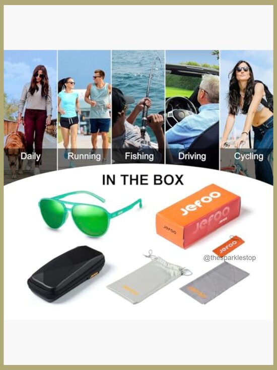 Polarized Aviator Sunglasses with UV400 Protection, Retro Sport Style main image 4